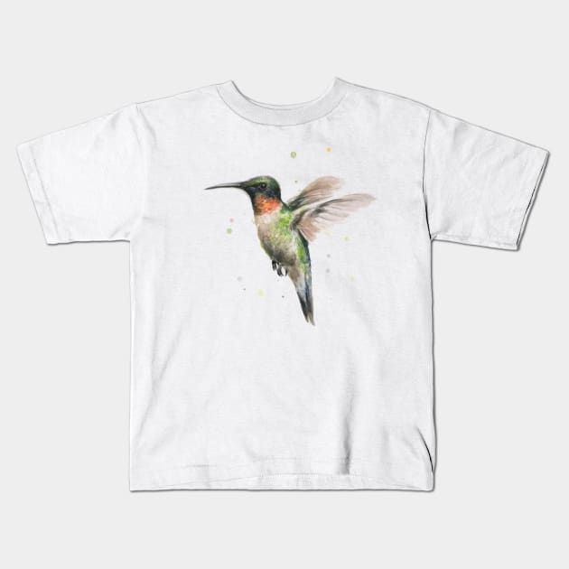 Hummingbird Kids T-Shirt by Olechka